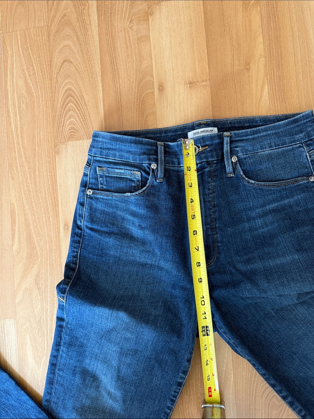 Good American High-Rise Dark Blue Denim Jeans - Picture 9 of 16